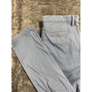 Club Room Chino Pants Mens 36x32 Blue Cotton Blend Casual Trousers 43102